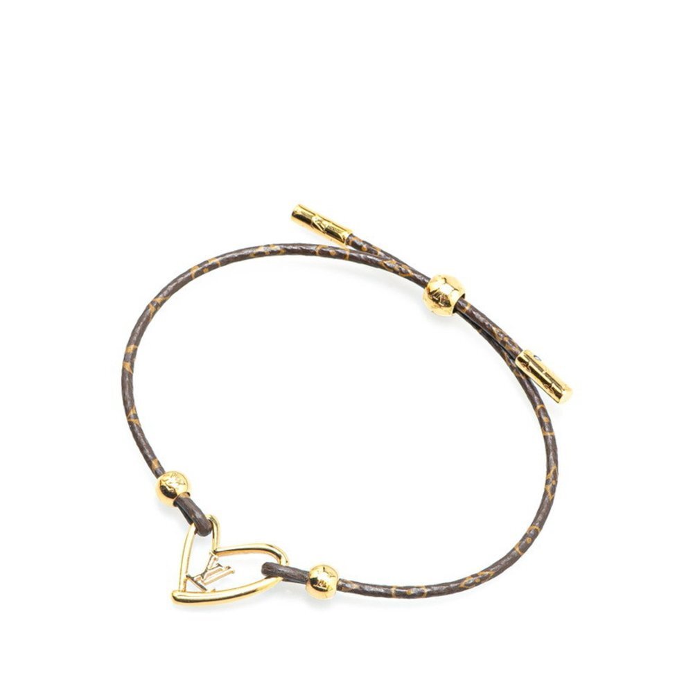 LOUIS VUITTON Brown Monogram Love Charm Bracelet - Picture 2 of 7